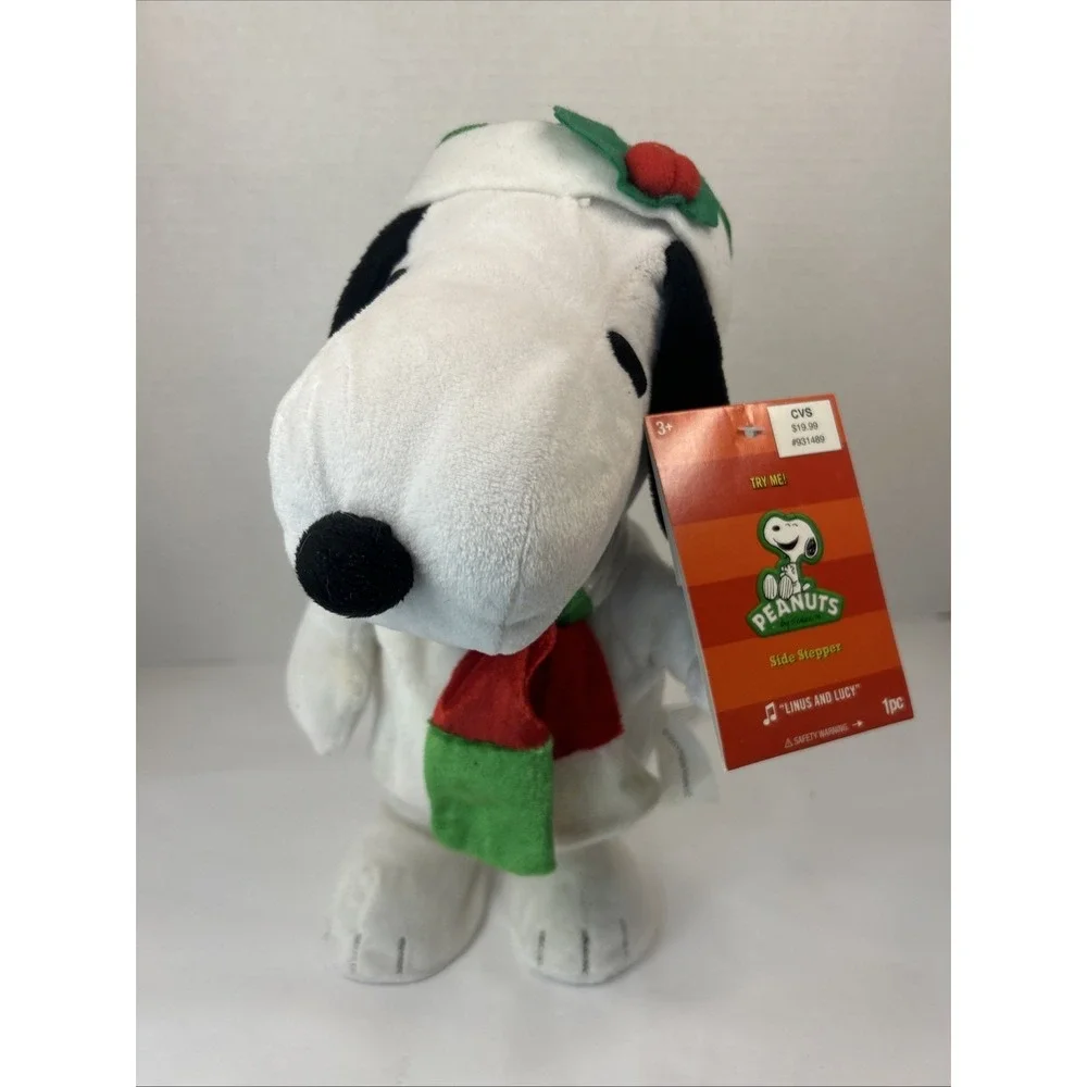 Gemmy Snoopy Christmas Santa Musical Peanuts Side Stepper Dancing Plush 2013